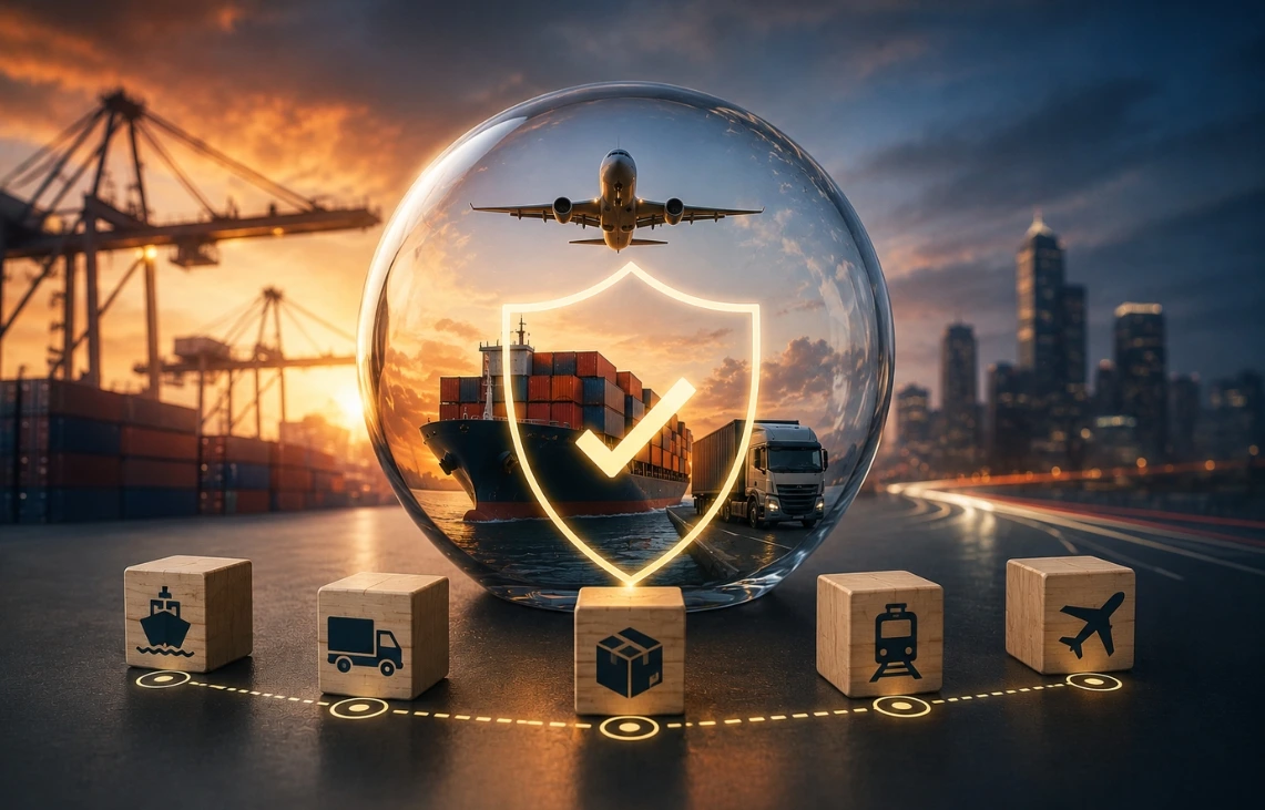 Logistics insurance for goods in transit